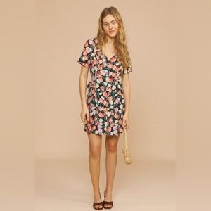 Rouje Paris Renata Tulip Wrap Dress - Size 40 EU (Size 10 L US)